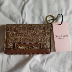 Juicy Couture Gothic Logo Chestnut Chino Lollipop Flap Card Case